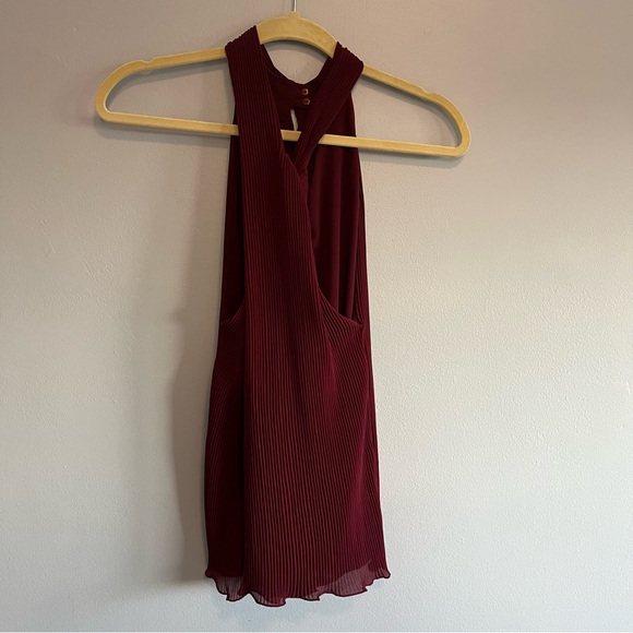 Deep Red Crossed Blouse - Picture 9 of 9